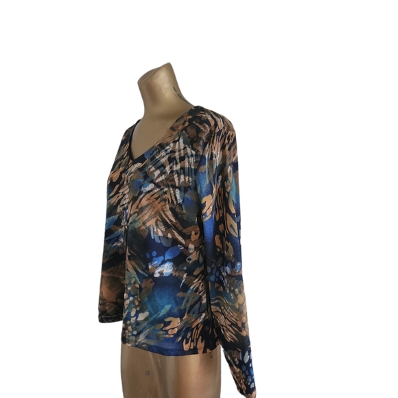 NWOT TanJay Women's Multi Colored Lightweight Shirt Size L - Picture 1 of 5